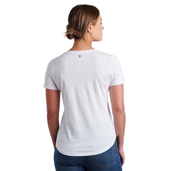 Kuhl Arabella Scoop Curved Hem Organic Cotton White T-shirt - Picture 2 of 16